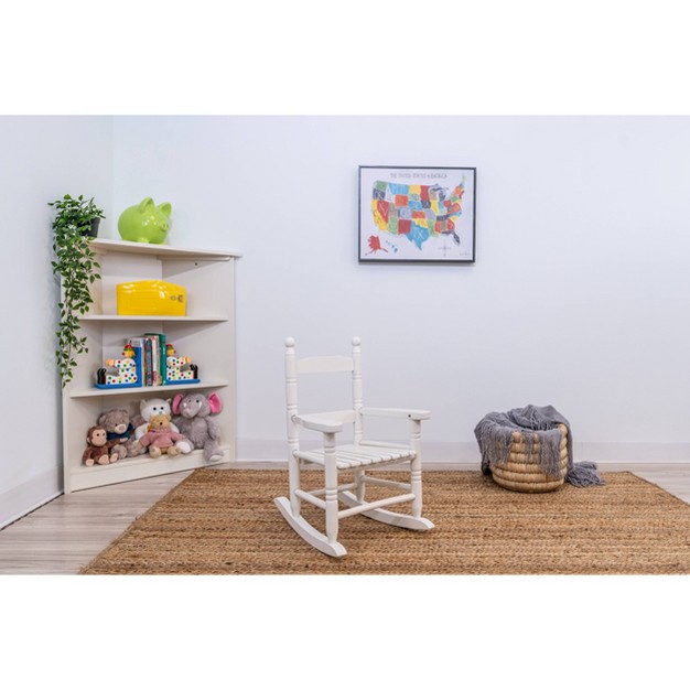 Gift Mark Slat Rocking Chair White