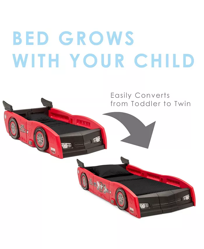 Delta Children Grand Prix Race Car Toddler and Twin Bed