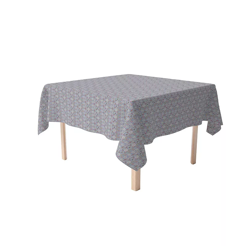 Square Tablecloth， 100% Cotton， 52x52， Floral 50