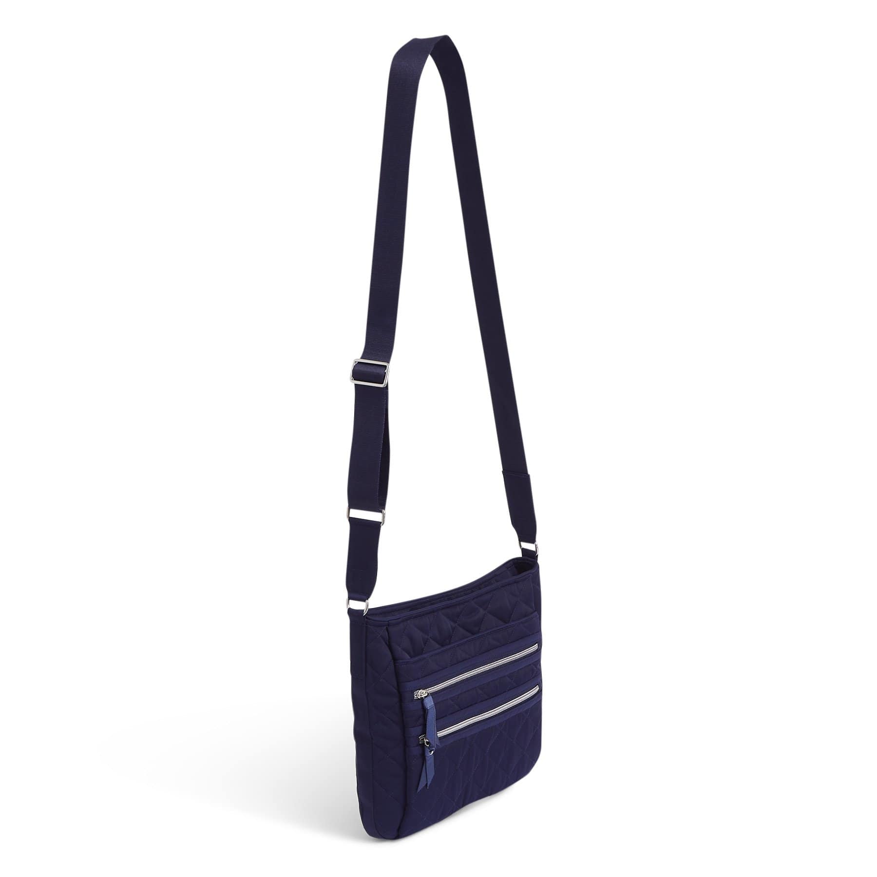 Triple Zip Hipster Crossbody Bag