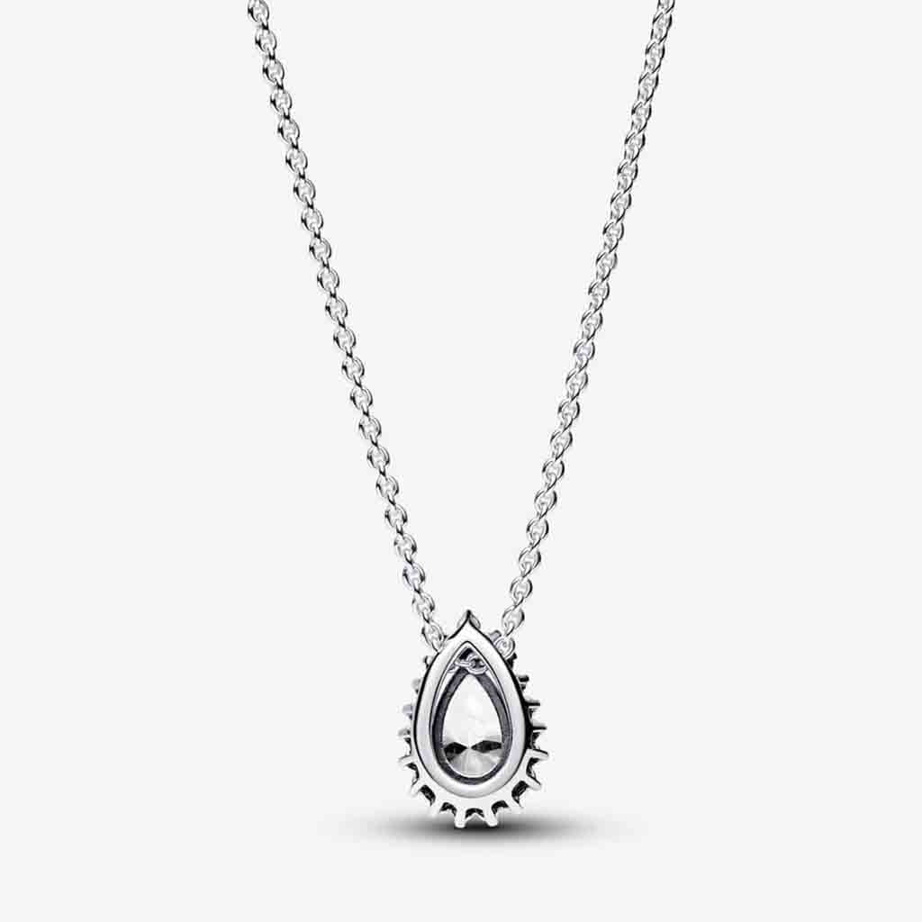 PANDORA  Sparkling Pear Halo Collier Necklace