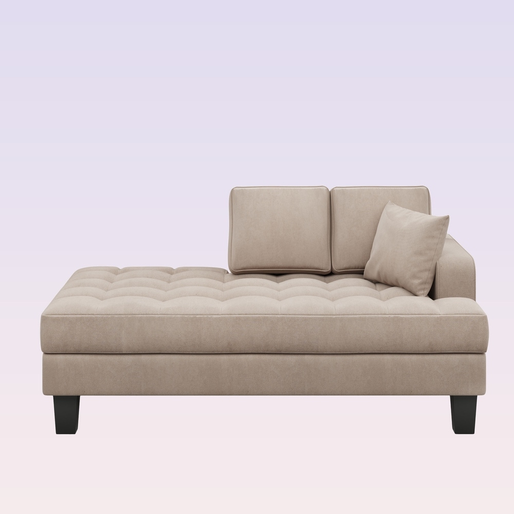 Modern Chaise Lounge With 2 Toss Pillow For Living room