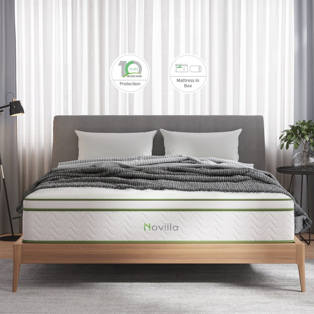 Novilla 12 Inch Gel Memory Foam Hybrid Mattress with Pocketed Coil