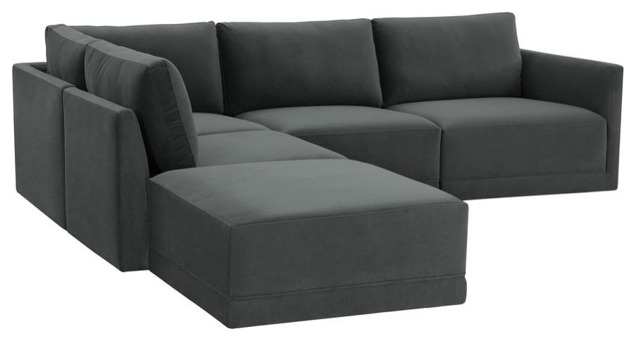 Willow Charcoal Modular LAF Sectional   Contemporary   Sofas   by BisonOffice  Houzz