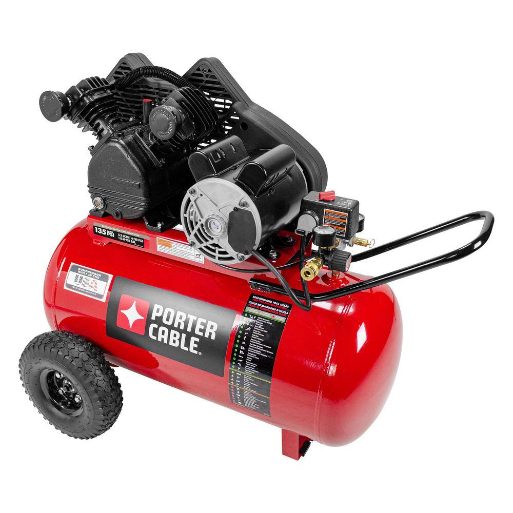 Porter-Cable 20 Gal. Horizontal Portable Air Compressor PXCMPC1682066