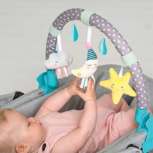 Taf Toys Mini Moon Arch | Ideal for Infants and Toddlers， Fits Stroller and Pram， Activity Arch with Fascinating Toys， Stimulates Baby?s Senses and Motor Skills Development， for Easier Outdoors