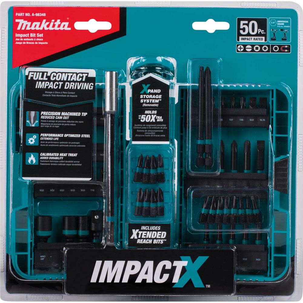 Makita 50 Pc. Impact X Driver Bit Set A-98348 from Makita