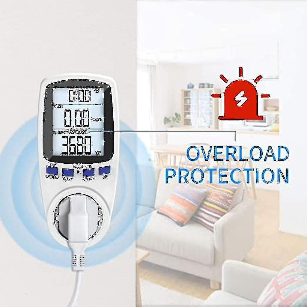 Energy Cost Meter， Digital Energy Cost Meter Electricity Meter With Large Lcd Screen And Electricity