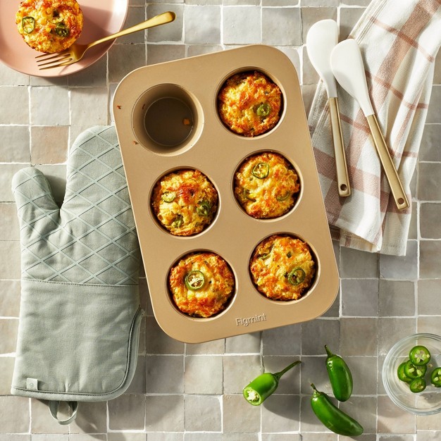 6ct Nonstick Aluminized Steel Jumbo Muffin Pan