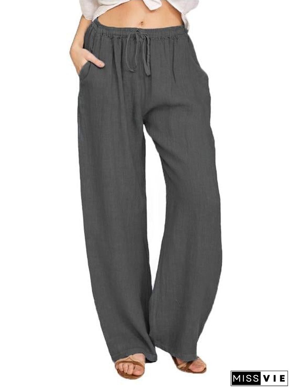 Women Loose Cotton & Linen Casual Pants