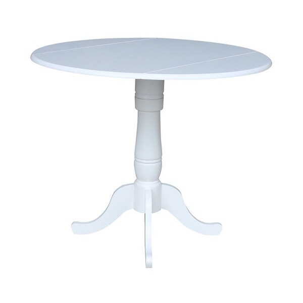 42 in. Round Dual Drop Leaf Dining Table