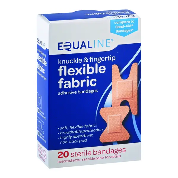 Equaline 20 ct Flex Fabric Fingertip and Knuckle Bandages