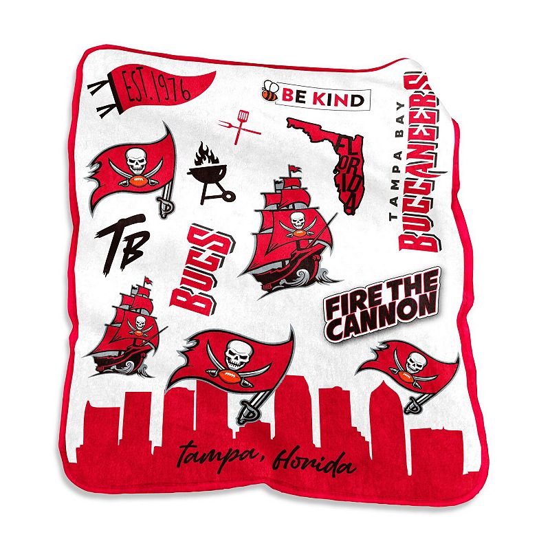 Tampa Bay Buccaneers 50'' x 60'' Native Raschel Plush Throw Blanket