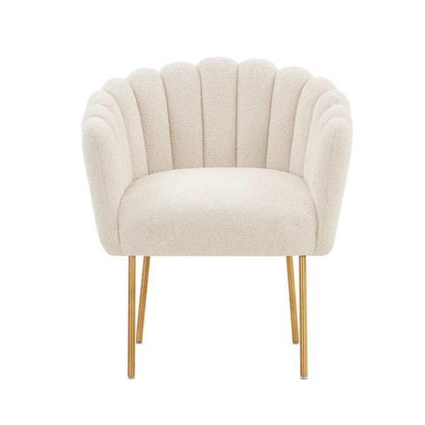 Doloris Mid-century Modern Light Velvet Upholstered Feather Side Chair