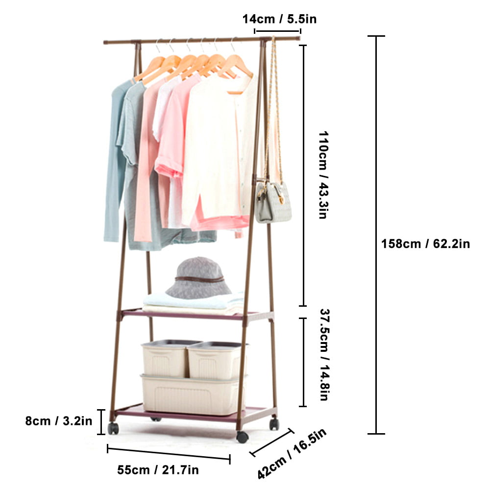 MABOTO Triangle Coat Rack Steel Tube Removable Large Capacity Hanging Clothes Tree Quilt Shoes Bags Boxes Hanger Stand Organizer