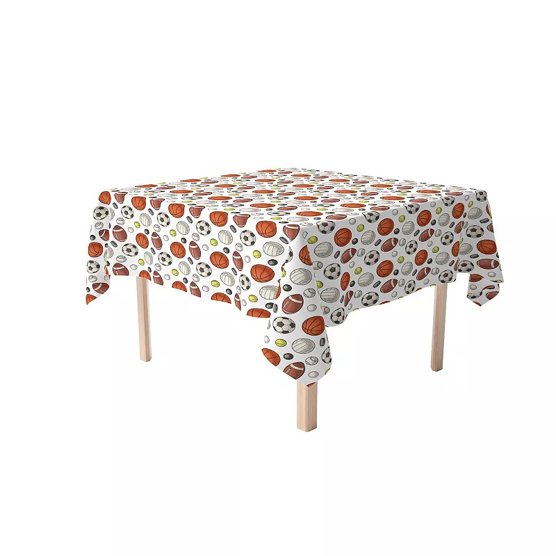 Square Tablecloth， 100% Polyester， 60x60， Athletics