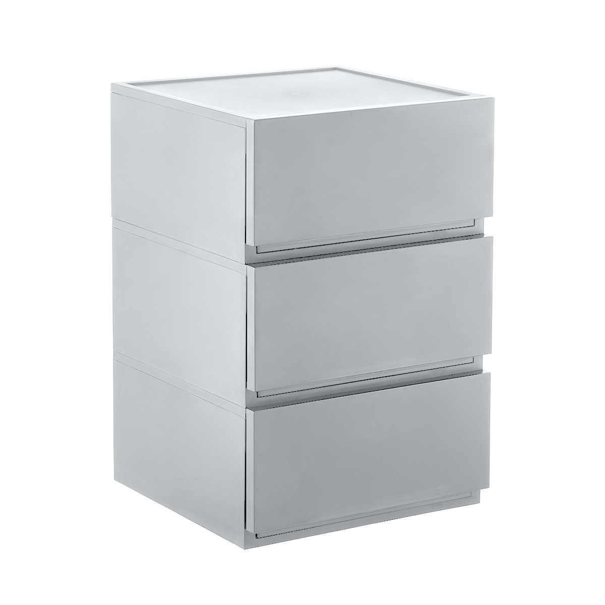 Grey Opaque Modular Stackable Drawers