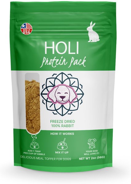 HOLI Rabbit Protein Pack Grain-Free Freeze-Dried Dog Food Topper