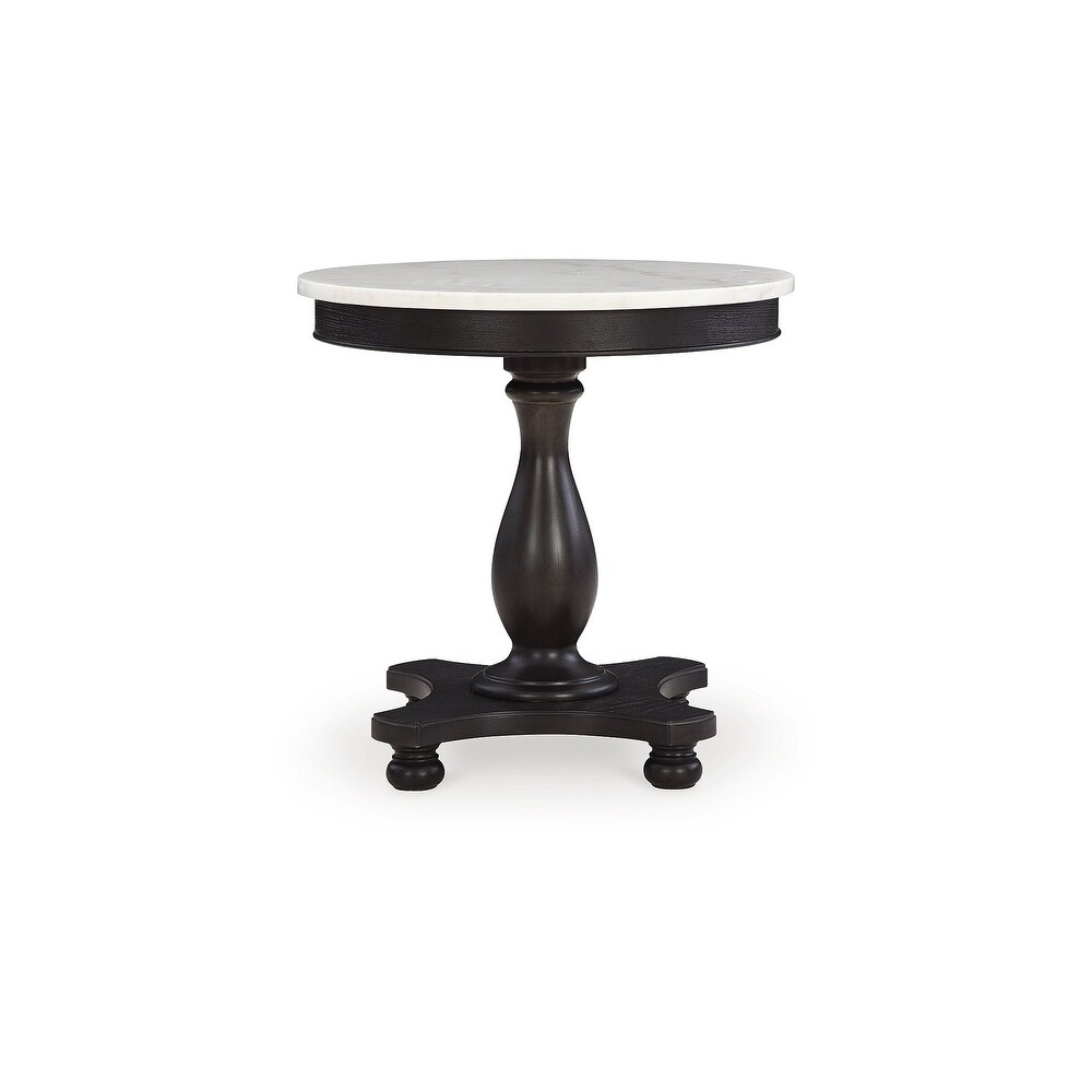 Signature Design by Ashley Henridge Black and White Accent Table   24\