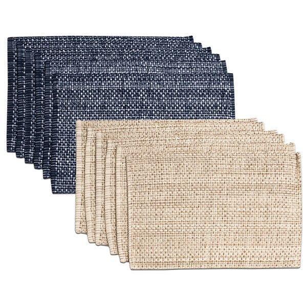 100-percent Cotton Two-tone Placemats (Set of 2， 4 or 6)