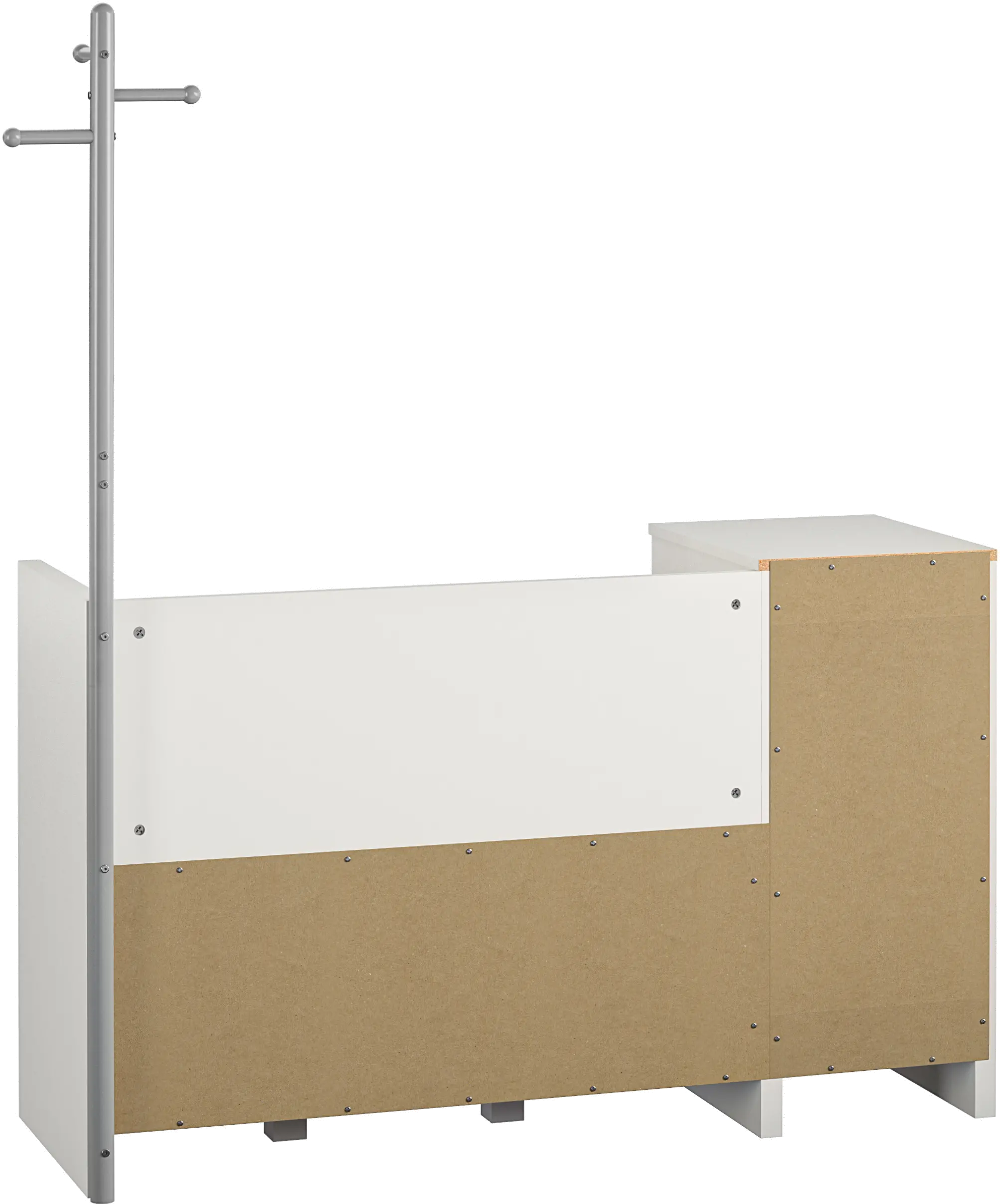 Tyler Kids White Storage Bench and Coat Rack