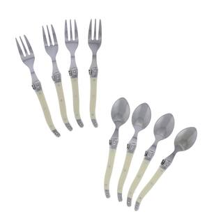 French Home 8-Piece Laguiole DessertCocktail Set with Faux Ivory Handles (Service for 4) GRP262