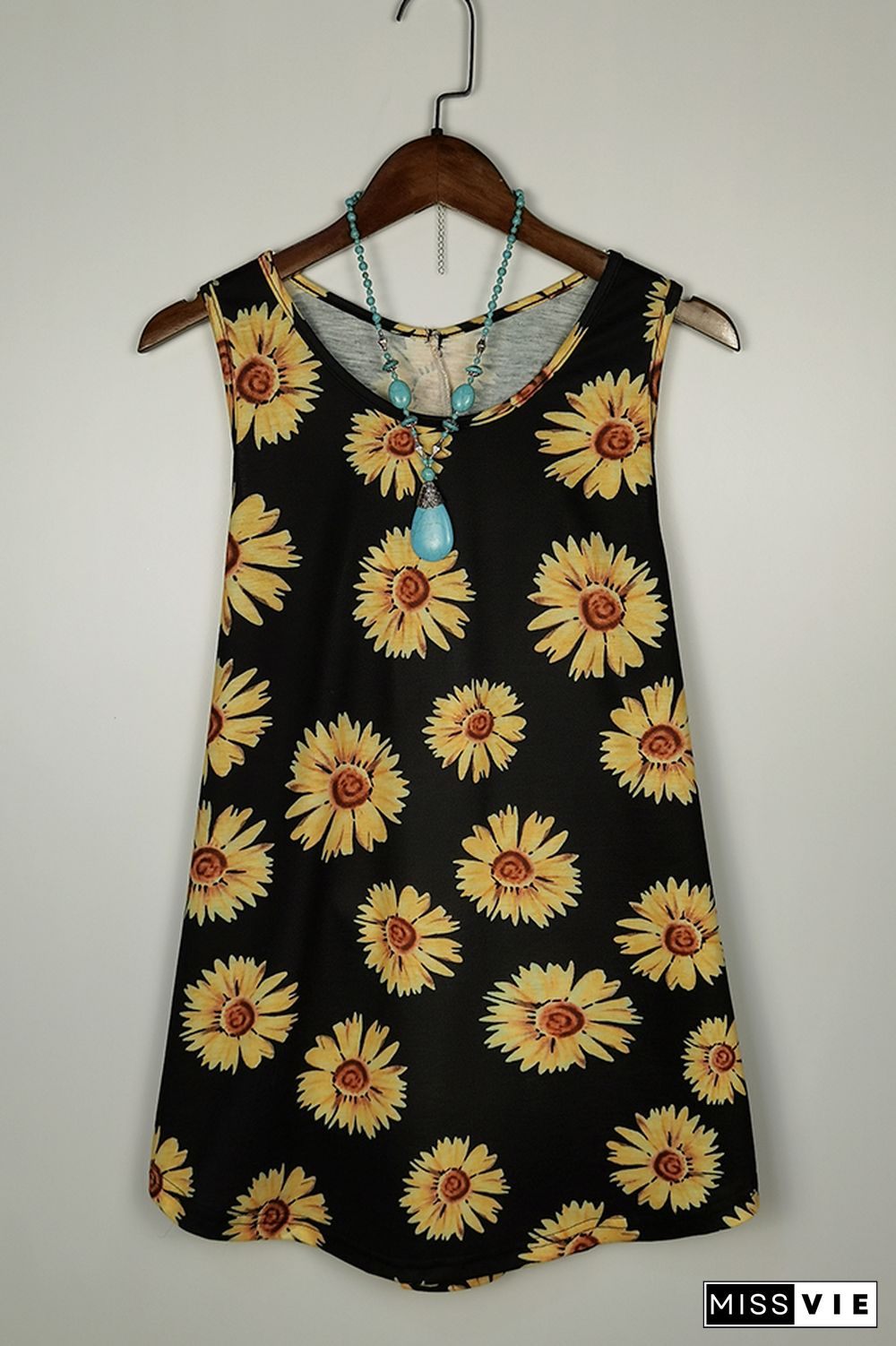 Sunflower Leopard Twisted Tank Top