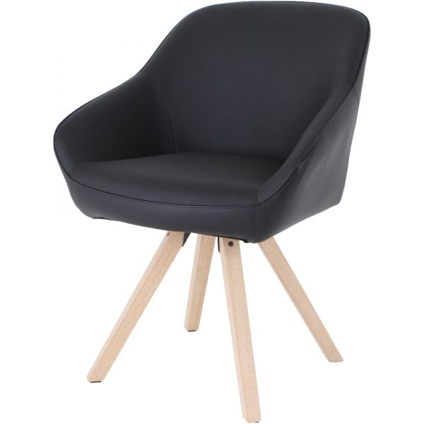 Lorell Natural Wood Legs Modern Guest Chair