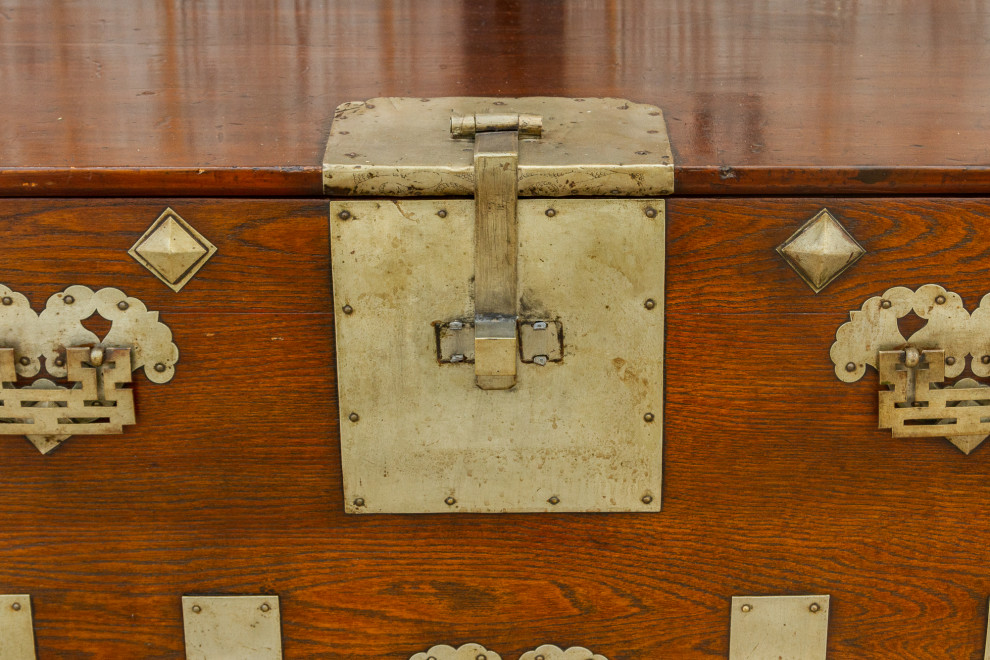 Antique Metal Fitted Korean Wedding Chest   Asian   Accent Chests And Cabinets   by De cor  Houzz