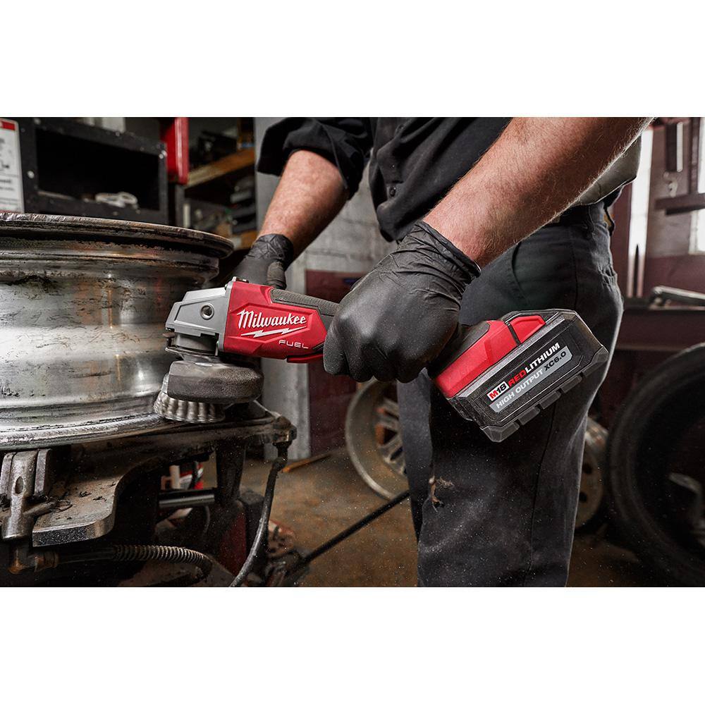 MW M18 FUEL 18-Volt Lithium-Ion Brushless Cordless 4-12 in.5 in. Grinder wVariable Speed with 8.0 Ah Battery  Charger 2888-20-48-59-1880