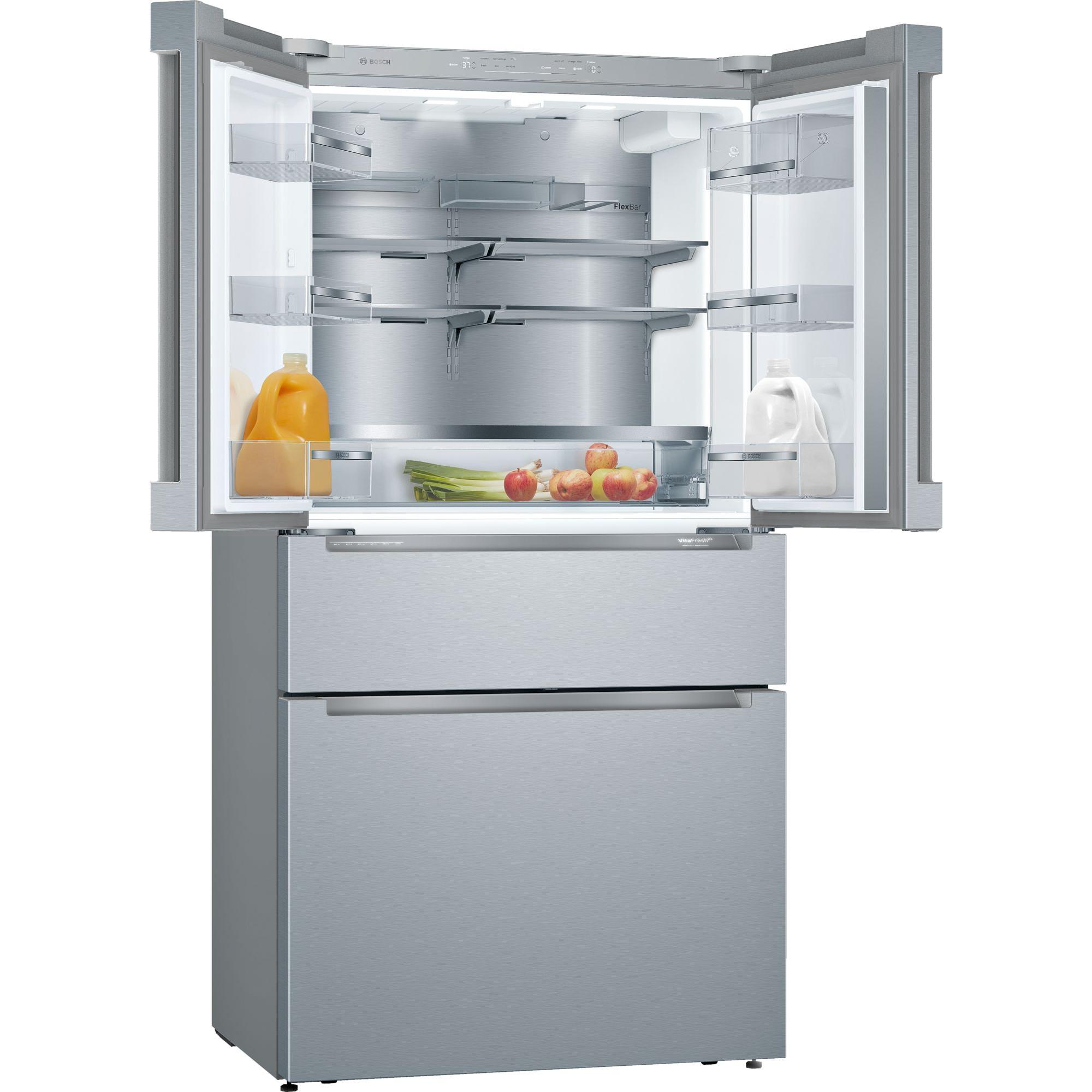 Bosch 36-inch, 21 cu.ft. Counter-Depth French 4-Door Refrigerator with VitaFreshPro™ Drawer B36CL80ENS