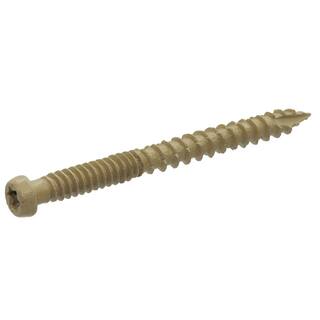 Deckmate #9 x 2-12 in. Coarse Tan Polymer-Plated Steel Star-Drive Composite Deck Screws (1 lb. Pack) N212CST1