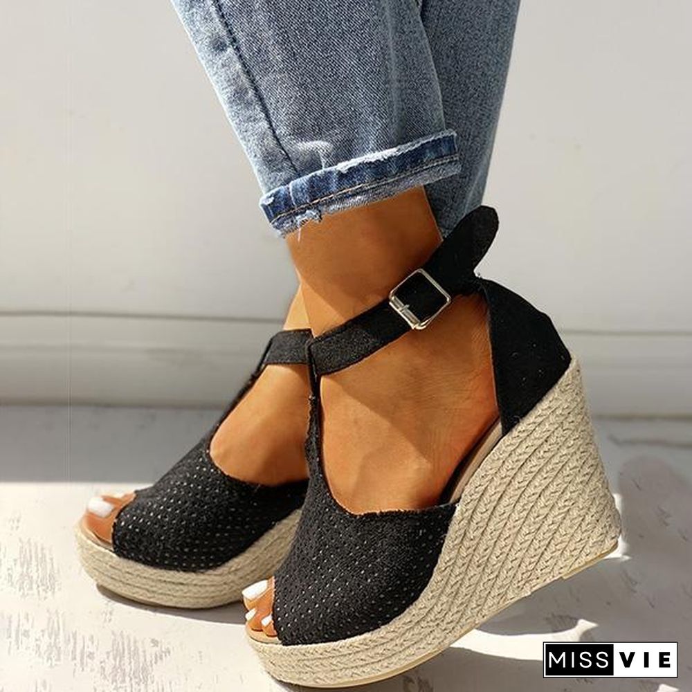 Women Summer Fish Mouth Wedge Sandals