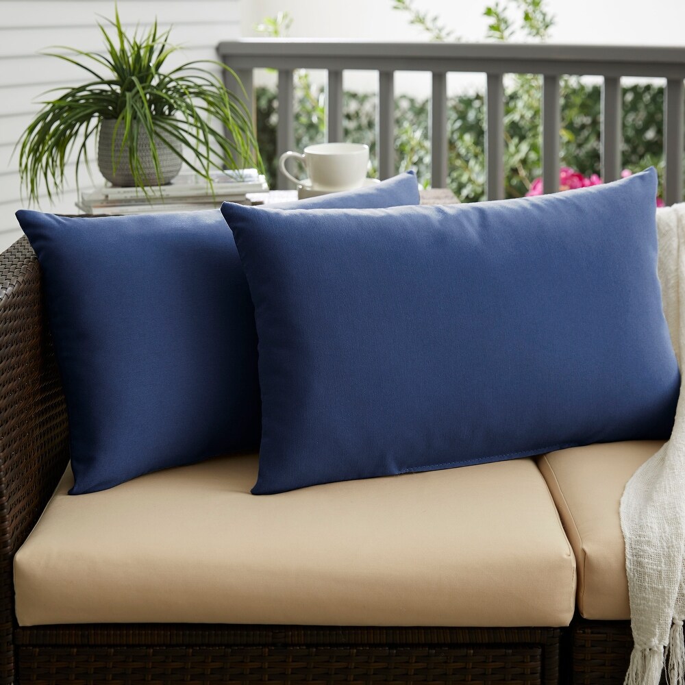 Sorra Home Sloane Marine 13 x 20 inch Indoor/ Outdoor Knife Edge Pillow Set