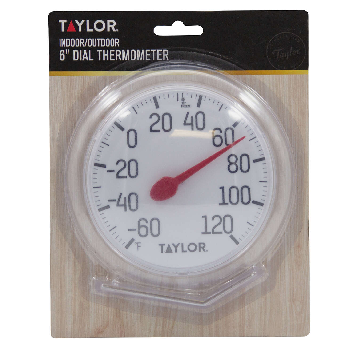 Taylor Dial Thermometer Plastic White 6 in.