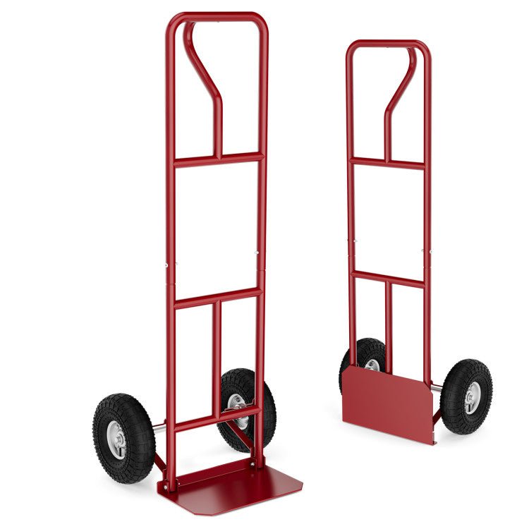 Heavy-Duty 660 lbs Folding P-Handle Hand Truck For Warehouse Garage