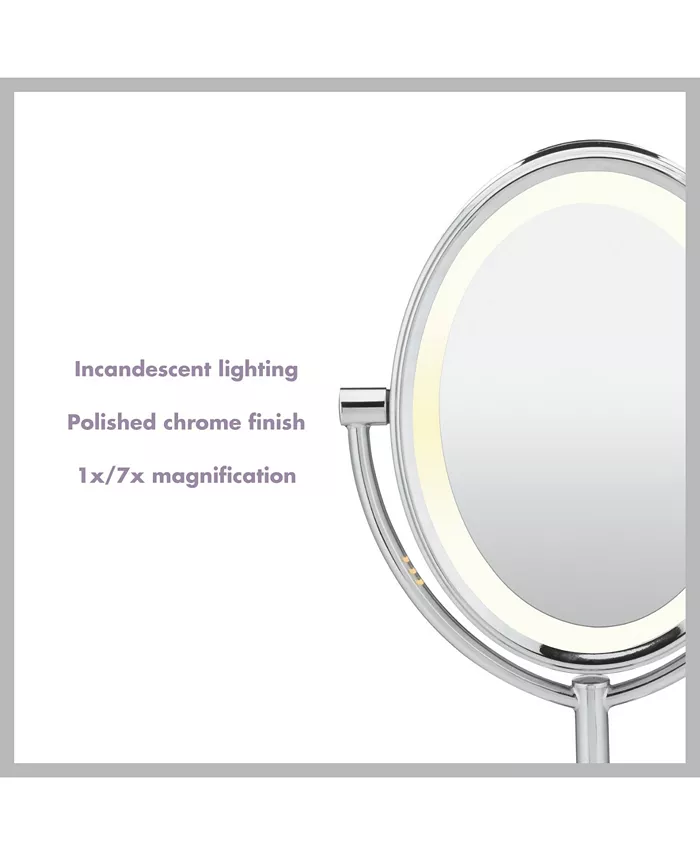 Conair Double-Sided Lighted Oval Mirror