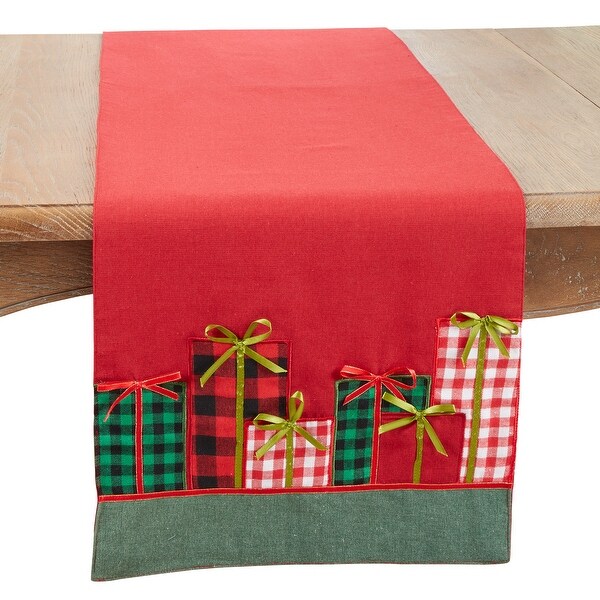 Merry and Bright Christmas Gifts Table Runner