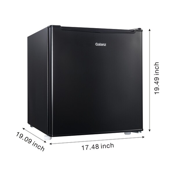 1.7 Cu ft Single Door Mini Fridge， Black