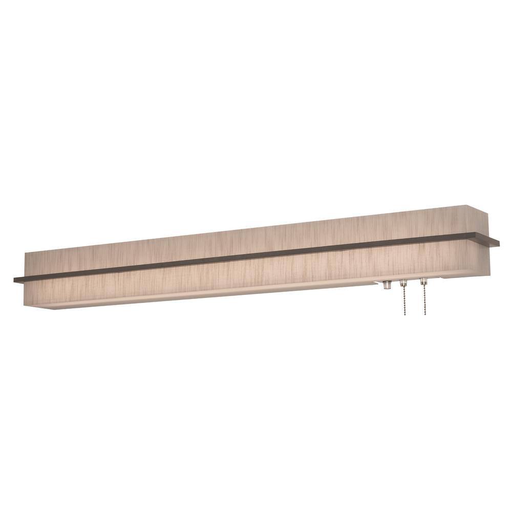 AFX Apex 4 ft. 64-Watt Equivalent Integrated LED Weathered GreyJute Overbed Fixture APB5154L30ENWG-JT