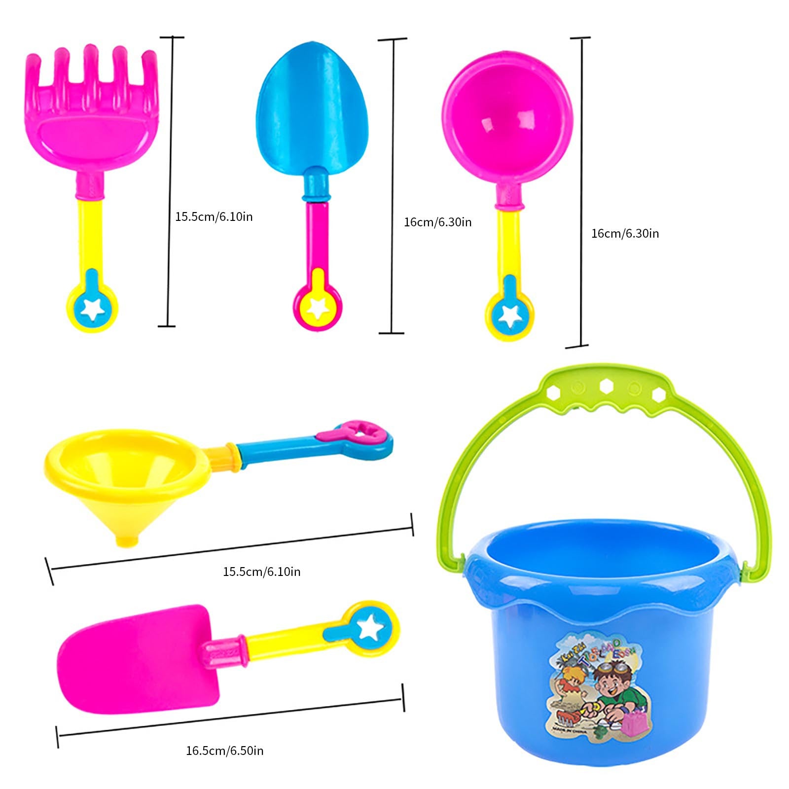 Fridja Sand Toys For Kids 24 Pcs Beach Sand Toys Set Includes Water Can, Bucket, Sand Shovel Tool Kits, Sandbox Toys for Toddlers Kids Outdoor Play