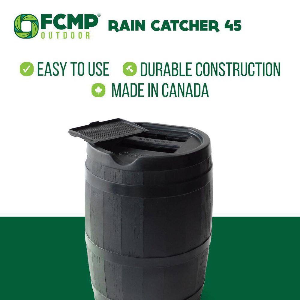 FCMP Outdoor 45 Gal. RC45 Rain Barrel Black RC45-BLK