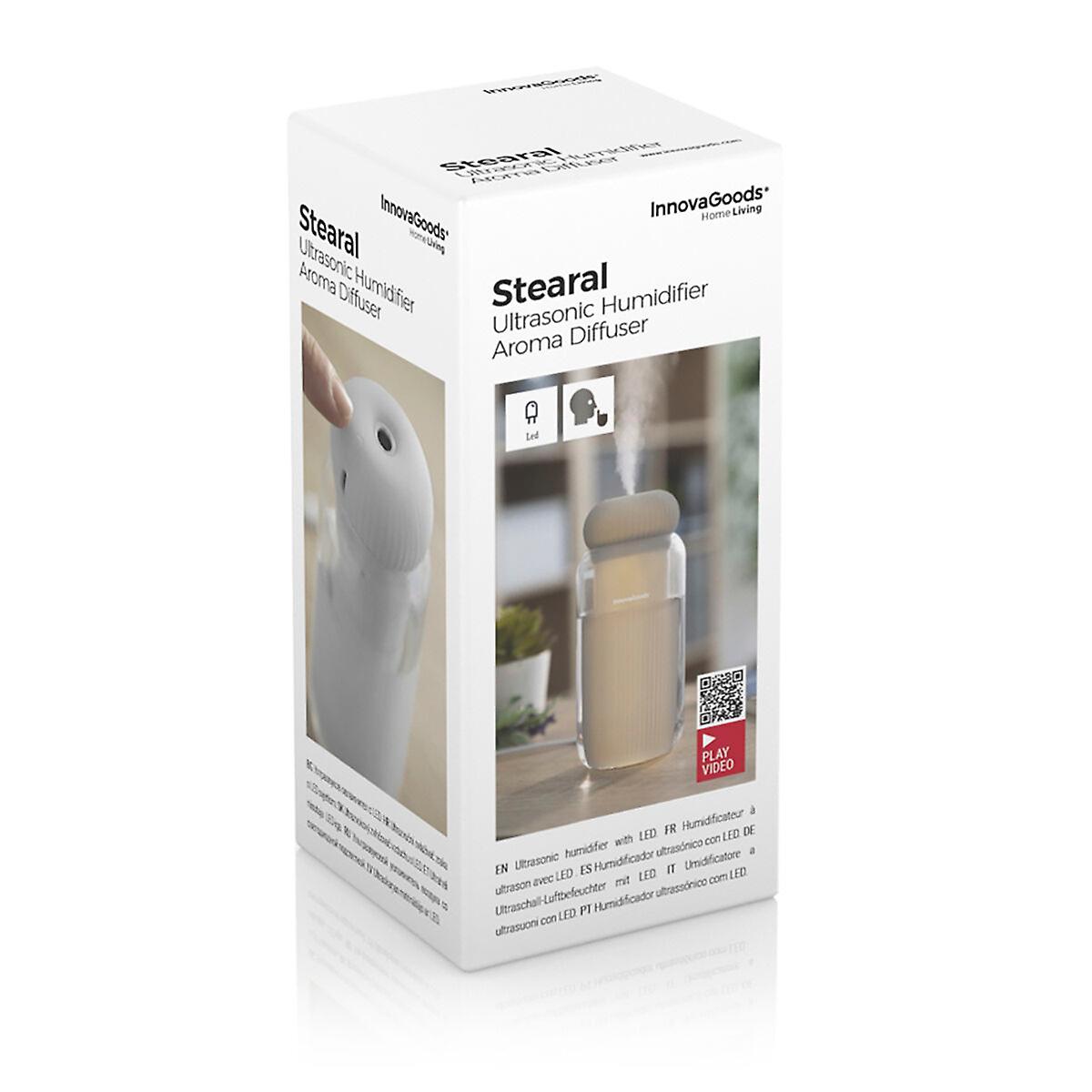 Ultrasonic Humidifier and Aroma Diffuser with LED Stearal InnovaGoods