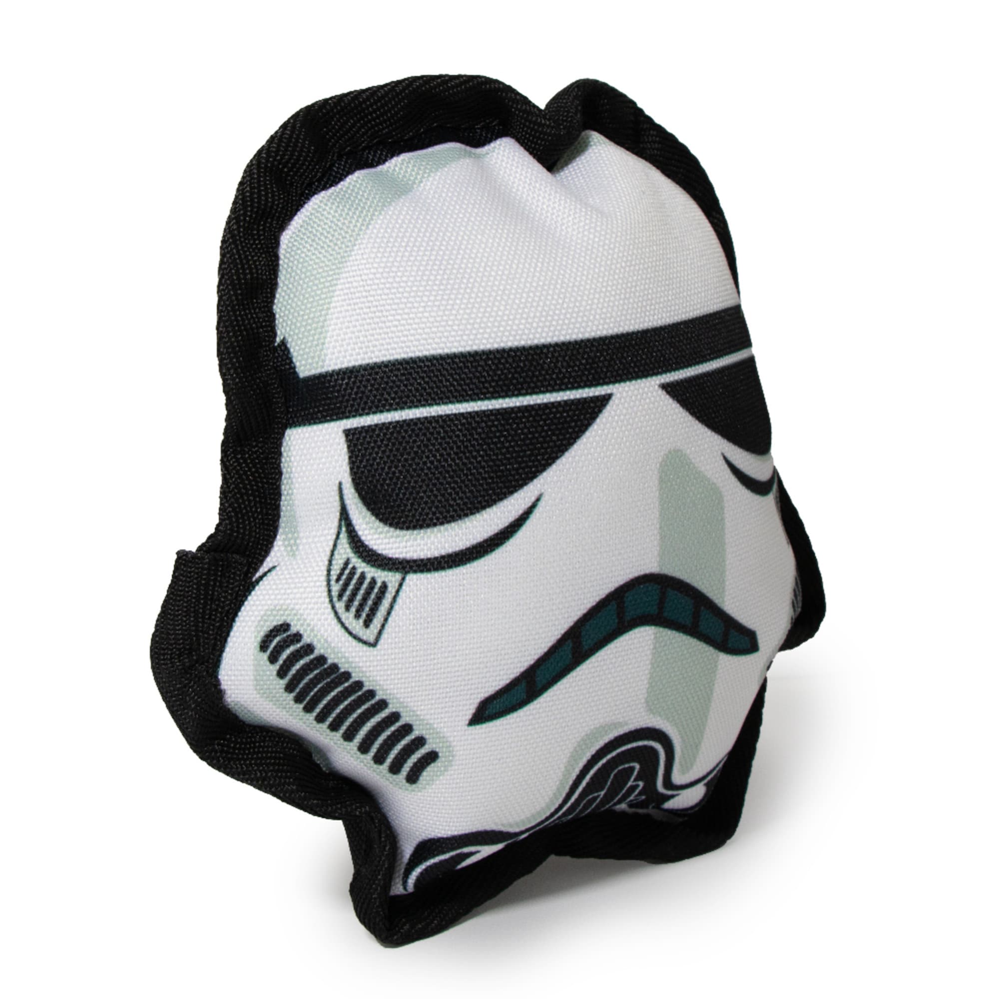 Buckle-Down Star Wars Ballistic Stormtrooper Head Plush Squeaker Dog Toy， Small