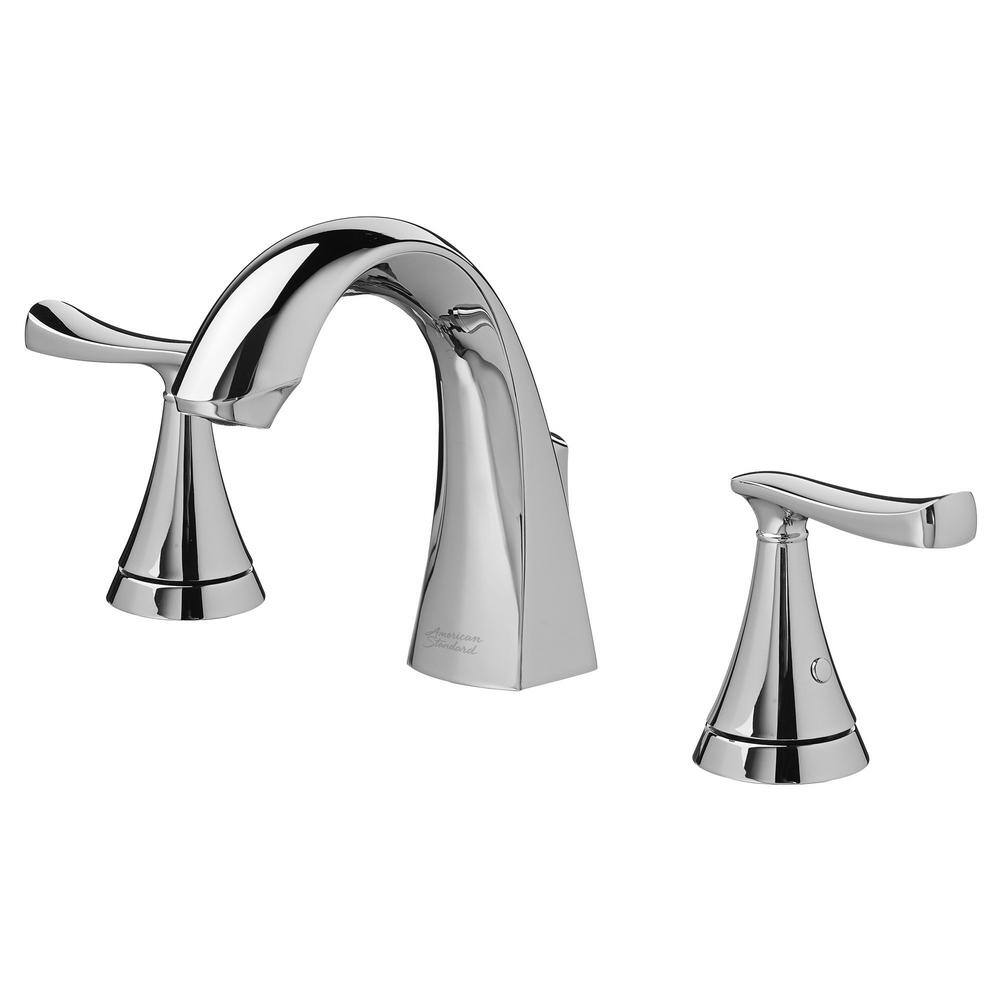 American Standard Single-Handle 3-Spray Tub and Shower Faucet with Two 8 in. Bathroom Faucet Set in Polished Chrome (Valve Included) CHATTSWSCH BNDL