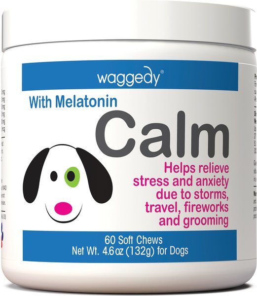 waggedy Calm Stress and Anxiety Relief Melatonin Dog Supplement