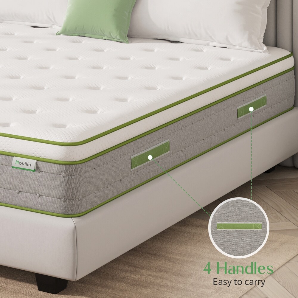 Novilla 10 inch Gel Memory Foam Hybrid Pocket Spring Mattress