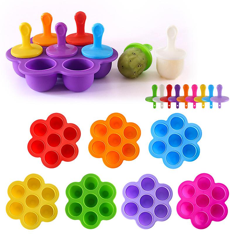 Reusable Diy Ice Cream Silicone Molds Popsicle Molds Maker Ice Cube Molds For Home Freezer With Free Sticks Kitchen Tools