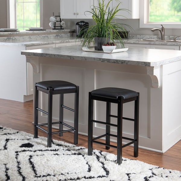 Speakeasy Backless 25-inch Counter Stools (Set of 2)