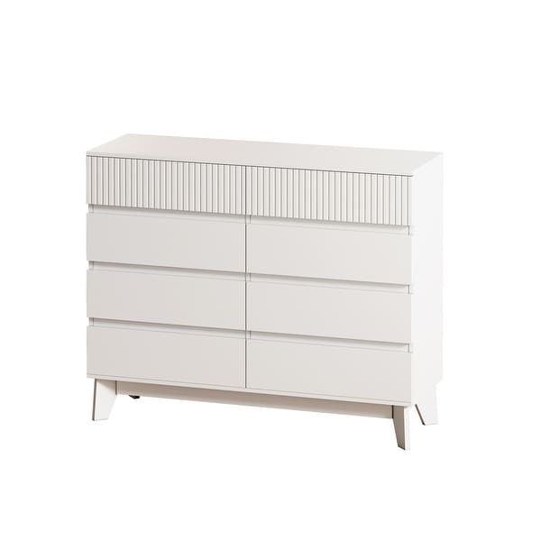 47W 8-Drawer Storage Cabinet Dresser with Decorative Finish - - 37846150